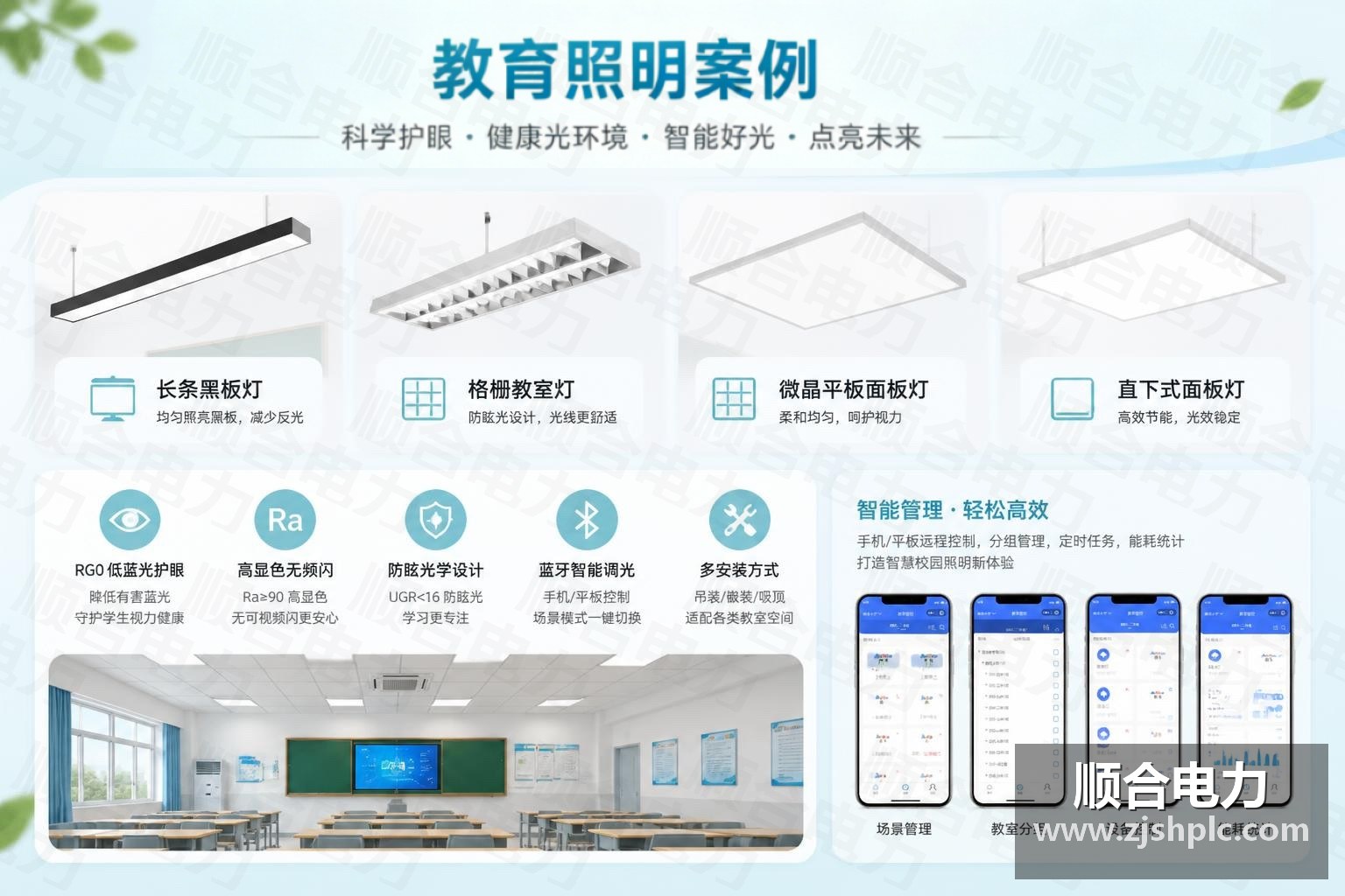 教育照明案例 - 顺合电力